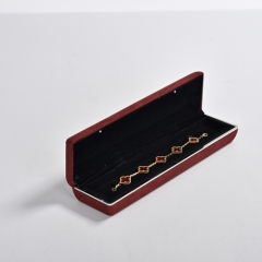 Wine red microfiber jewelry packing box