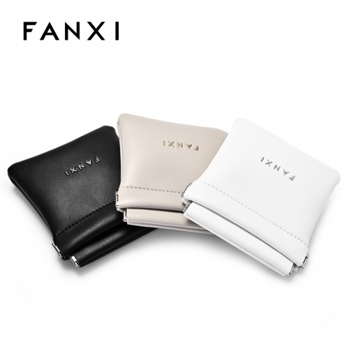 Custom logo/colour PU leather jewelry storage pouch bag