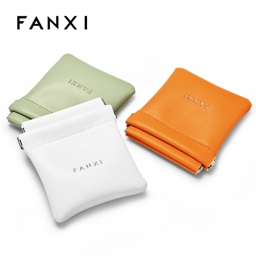 Custom logo/colour PU leather jewelry storage pouch bag