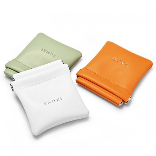 Custom logo/colour PU leather jewelry storage pouch bag
