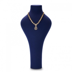 Custom counter blue microfiber jewelry display stand set exhibitor