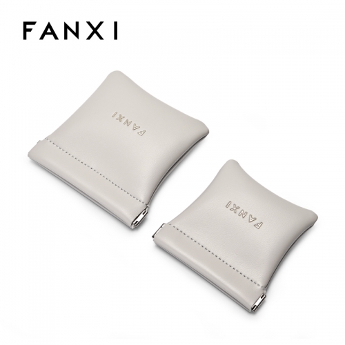 Custom logo/colour PU leather jewelry storage pouch bag