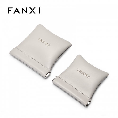 Custom logo/colour PU leather jewelry storage pouch bag