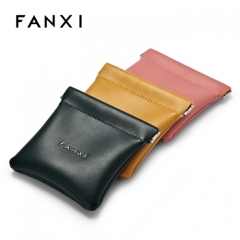 Custom logo/colour PU leather jewelry storage pouch bag