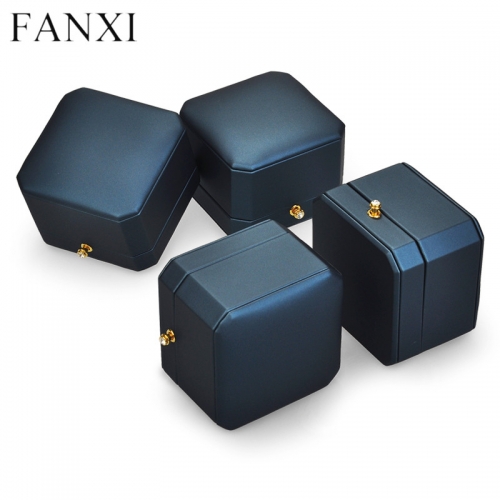 Custom logo LED light leather jewelry packaging box