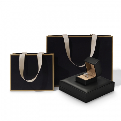 Custom logo jewelry packaging box with matching outer box and bags
