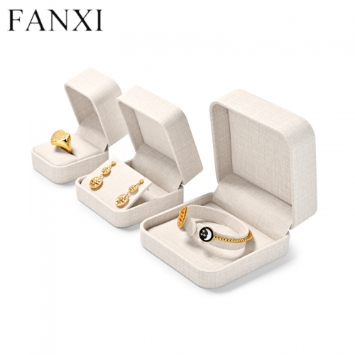 Custom logo PU leather jewellery packaging box