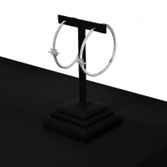 Custom colour black microfiber jewelry display stand