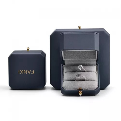 custom leather jewellery packaging box with logo