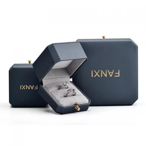 custom leather jewellery packaging box with logo