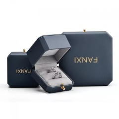 custom leather jewellery packaging box with logo
