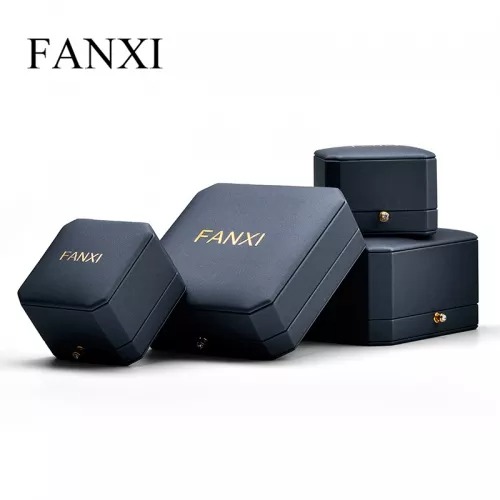 custom leather jewellery packaging box with logo