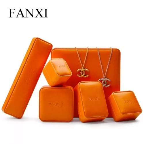 FANXI factory custom leather jewelry packaging box with logo