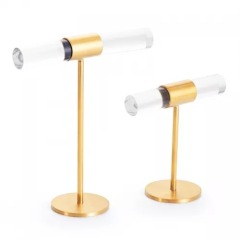 FANXI New Arrival Luxury Metal and Acrylic Jewelry Display stands for Ring Earring Display With Gold color