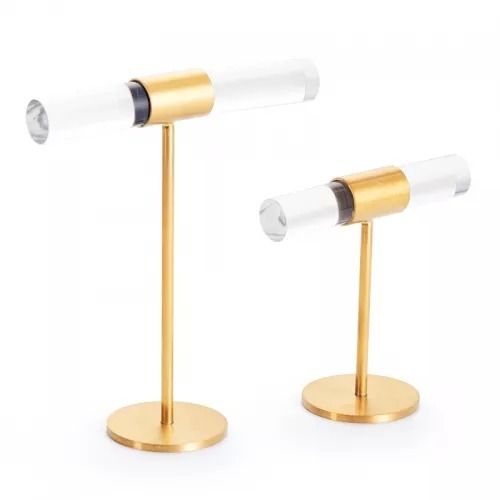 FANXI New Arrival Luxury Metal and Acrylic Jewelry Display stands for Ring Earring Display With Gold color