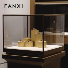 Golden jewelry display stand holder for earring ring