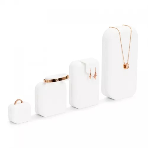 Fanxi Custom White Window jewelry display cabinetfor ring earring long chain neckalce pendant Jewelry display sets