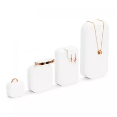 Fanxi Custom White Window jewelry display cabinetfor ring earring long chain neckalce pendant Jewelry display sets