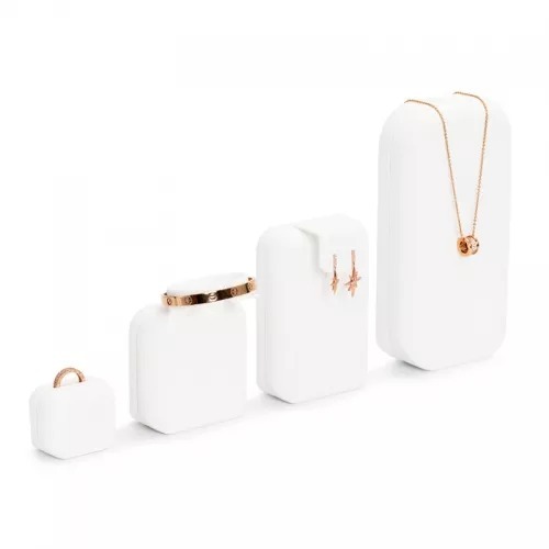 Fanxi Custom White Window jewelry display cabinetfor ring earring long chain neckalce pendant Jewelry display sets
