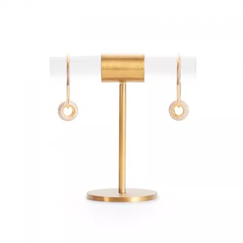 FANXI New Arrival Luxury Metal and Acrylic Jewelry Display stands for Ring Earring Display With Gold color