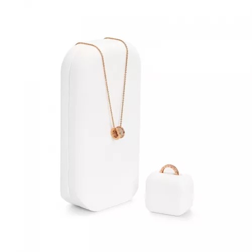 Fanxi Custom White Window jewelry display cabinetfor ring earring long chain neckalce pendant Jewelry display sets
