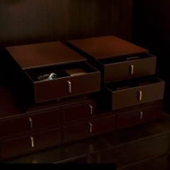 FANXI wholesale brown colour jewelry organizer drawer case