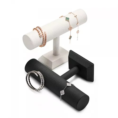 FANXI white/black T bar jewelry display stand for bangle bracelet