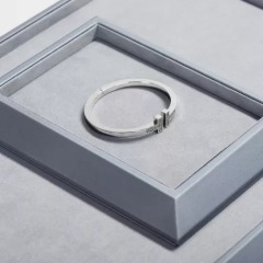 FANXI custom gray jewelry display tray with microfiber inside