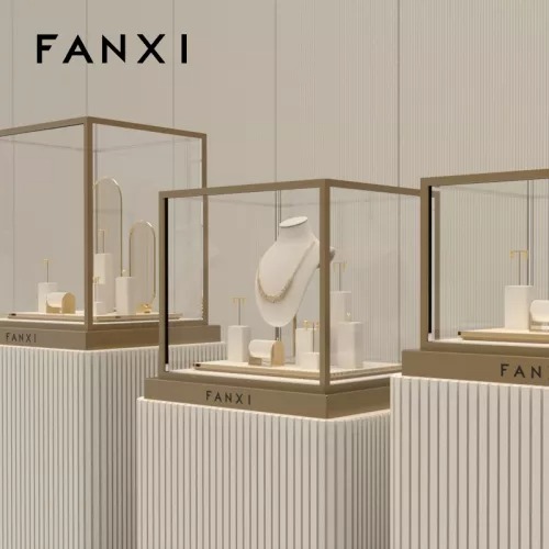 New design metal frame luxury jewelry display stand set