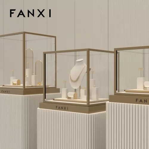 New design metal frame luxury jewelry display stand set