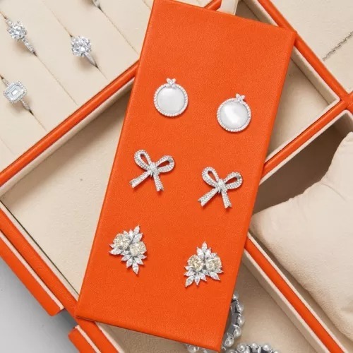 FANXI wholesale multi function organge jewelry display tray for ring earring bangle necklace