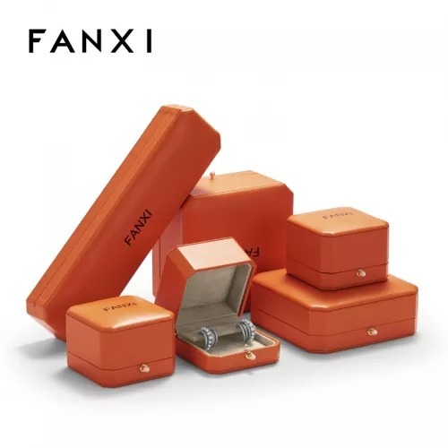 Custom logo/colour leather jewelry packaging box