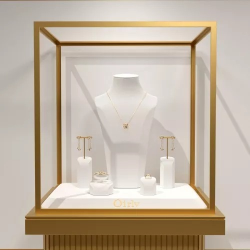 FANXI new design white colour jewelry counter display set