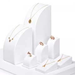 FANXI luxury metal frame with white microfiber jewellery display set