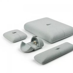 FANXI high end gray microfiber jewelry packaging box FANXI high end gray microfiber jewelry packaging box