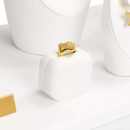 FANXI luxury new style white colour jewelry display set