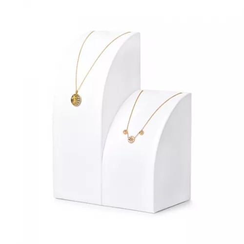 FANXI luxury metal frame with white microfiber jewellery display set
