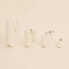 FANXI new customized beige microfiber jewelry display stand ring earrings pendant bracelet bangle necklace jewelry display set