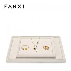 Custom colour PU leather jewelry display tray