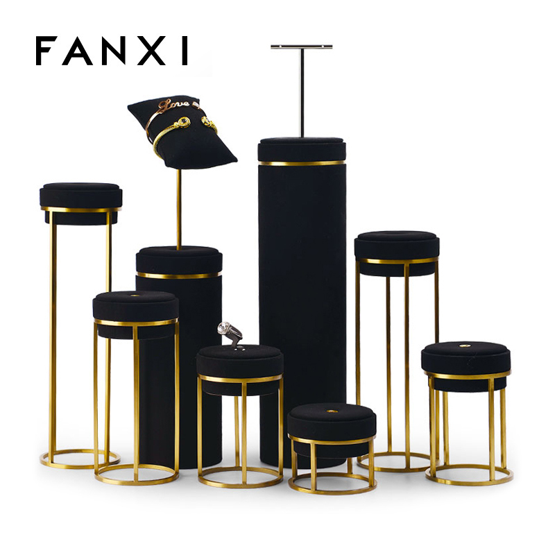 metal jewelry display stand set