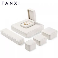 Custom logo PU leather jewellery packaging box