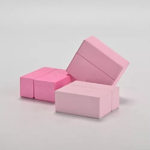 FANXI manufacturer custom pink leather jewelry ring box