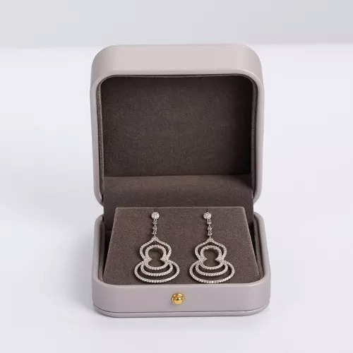 FANXI custom logo & colour leather jewelry packaging box with velvet inside