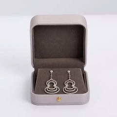 FANXI custom logo & colour leather jewelry packaging box with velvet inside