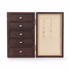Wooden jewelry organizer storage box case
