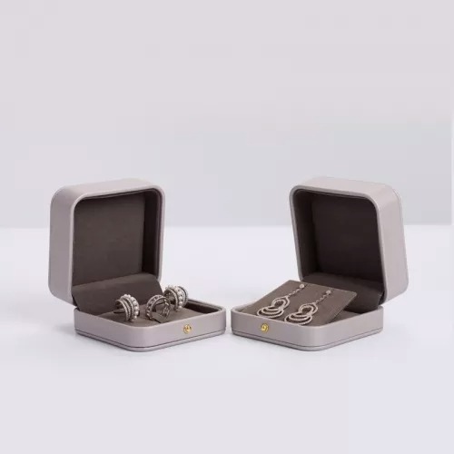 FANXI custom logo & colour leather jewelry packaging box with velvet inside