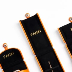 FANXI customize unique design orange leather jewelry packaging box