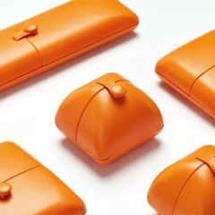 FANXI customize unique design orange leather jewelry packaging box