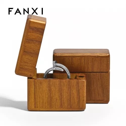 New design wooden packaging box for engagement ring