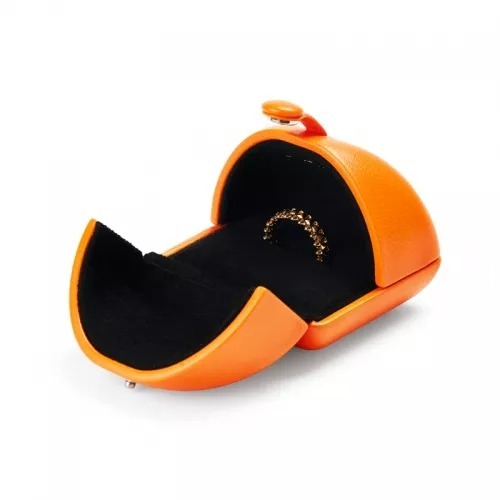 FANXI customize unique design orange leather jewelry packaging box